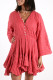 Simple solid color A-line dress