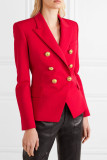 Fashion Street Solid Turn-back Collar Outerwear