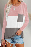 Fashion Casual Solid Patchwork O Neck T-Shirts