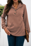 Fashion Casual Solid Patchwork V Neck T-Shirts
