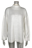 Casual Solid Solid Color Turtleneck Tops