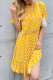 Fashion Casual Dot Patchwork O Neck A Line Dresses