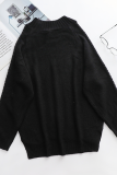 Casual Solid Hollowed Out Patchwork O Neck Tops