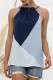 Fashion Sweet Solid Patchwork Halter Tops
