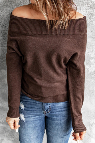 Casual Solid Patchwork Off the Shoulder Tops