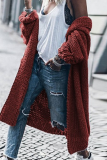 Casual Solid Patchwork Cardigan Collar Tops