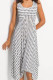 Fashion Street Striped Patchwork U Neck A Line Dresses