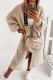 Casual Solid Patchwork Pocket Tops Sweater