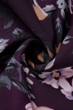 Fashion Casual Print Patchwork Turndown Collar Long Sleeve Dresses