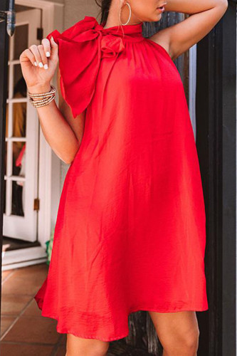 Fashion Street Solid Patchwork Halter Princess Dresses