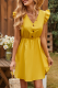 Fashion Sweet Solid Buckle Stringy Selvedge V Neck A Line Dresses