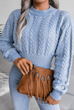 Casual Solid Patchwork O Neck Tops