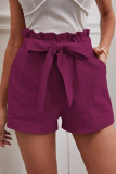 Casual Solid Patchwork Straight Mid Waist Straight Solid Color Bottoms