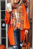 Casual Solid Cardigan Outerwear