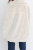 Fashion Elegant Solid Patchwork Basic Turndown Collar Outerwear