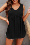 Fashion Casual Solid Patchwork V Neck Tops