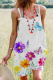 Casual Print Patchwork Spaghetti Strap Straight Rompers