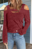 Casual Street Solid Solid Color Square Collar Tops