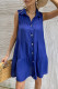 Fashion Casual Solid Patchwork Turndown Collar A Line Dresses