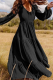 Casual Solid Flounce U Neck Cake Skirt Dresses