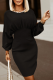 Casual Solid Patchwork Pencil Skirt Dresses