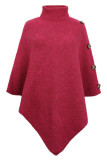 Fashion Casual Solid Buttons Turtleneck Outerwear