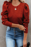 Casual Solid Patchwork O Neck Tops