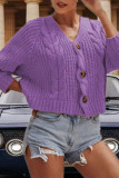 Fashion Casual Solid Patchwork V Neck Tops