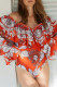 Fashion Vacation Print Patchwork Swimwears