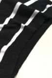 Street Daily Striped Flounce Off the Shoulder Tops