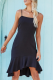 Casual Solid Patchwork Spaghetti Strap Trumpet Mermaid Dresses