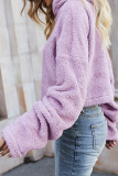 Casual Solid Patchwork Hooded Collar Tops