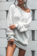 Fashion Casual Solid Patchwork Oblique Collar Pencil Skirt Dresses
