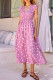 Casual Sweet Print Polka Dot Patchwork V Neck A Line Dresses