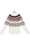 Street Plaid Striped Printing Turtleneck Tops