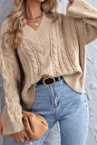 Fashion Casual Solid Patchwork V Neck Tops