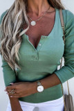 Fashion Casual Solid Basic V Neck Tops