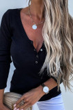 Fashion Casual Solid Basic V Neck Tops