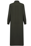 Casual Solid Patchwork Turndown Collar Shirt Dress Dresses