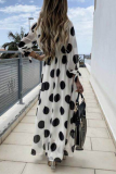 Fashion Patchwork V Neck Waist Skirt Dresses