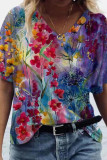 Art Flower Printed T-Shirt