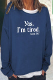 Casual Street Letter Print Printing O Neck Tops
