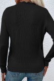 Casual Solid Patchwork V Neck Tops
