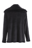Fashion Elegant Solid Patchwork Basic Turndown Collar Outerwear