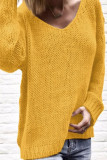 Casual Solid Solid Color V Neck Tops