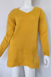 Casual Solid Solid Color V Neck Tops