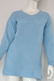 Casual Solid Solid Color V Neck Tops