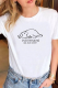 Casual Print Letter O Neck T-Shirts
