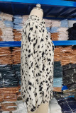 Street Zebra Print V Neck Tops
