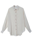 Elegant Solid Solid Color Turndown Collar Long Sleeve Two Pieces